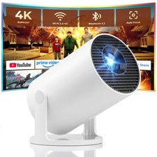 Mini Projector, Portable Projector with Wifi and Bluetooth, Built Basic White picture