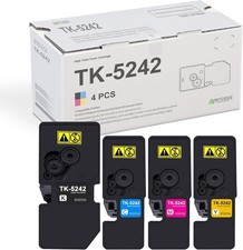 4-Pack TK5242 Toner Cartridges Black Cyan Magenta Yellow Compat. With Kyocera picture