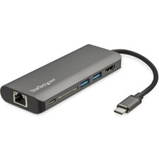 StarTech.com USB C Multiport Adapter - USB-C Travel Dock to 4K HDMI, 3x USB 3.0 picture