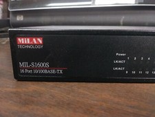 MILAN MIL-S1600S NETWORK SWITCH 16 PORT RJ-45 10/100BASE-TX NEW NO BOX picture