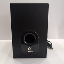 Logitech X-230 S0123A Subwoofer ONLY Black with Power Cord Tested Working Loud picture