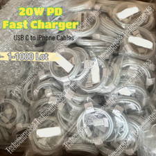 Bulk Lot 20W PD USB C Fast Charger Cable Type C Cord For iPhone 14 13 12 11 8 6 picture