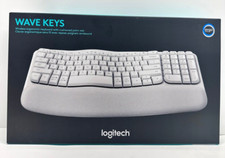 Logitech Wave Keys Wireless Ergonomic Keyboard with Cushioned Palm RestWhite 🔥 picture
