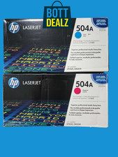Genuine OEM HP 504A Toner Set – Cyan (CE251A) + Magenta (CE253A)  NEW SEALED picture