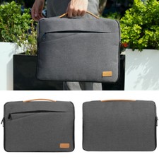 Gray Nylon Travel Briefcase School Laptop Bag For 15