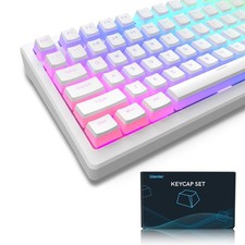Pudding Keycaps PBT Shine Through OEM Profile Mechanical White 164 Keys Set picture