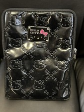 2012 Sanrio Hello Kitty x Loungefly iPad Tablet Case Black Vinyl w Pink Interior picture