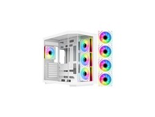 DIYPC ARGB-N3-W White USB3.0/ Type C Tempered Glass E-ATX /ATX Dual Chamber picture