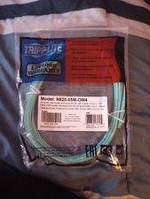 2 Tripp Lite N820-05m & TTI brand 5m 10gb Duplex MMF Patch Cable LSZH Aqua Fiber picture