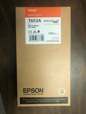 GENUINE EPSON T653A 200ml ORANGE INK NEW IN BOX 11/2020 picture