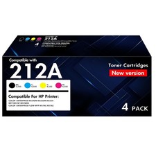 212A 212X Toner Cartridges 4 Pack for HP 212A 212 212X W2120A M554 M555 picture
