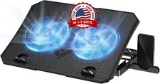 Enfriador Portátiles Para Juegos 5 Ventiladores Silenciosos Y Luces LED NEW US. picture