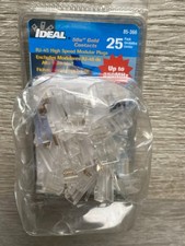 IDEAL 85-366 RJ-45 High Speed Modular Plugs Cat 6 RJ-45 8P8C 25 Packs picture
