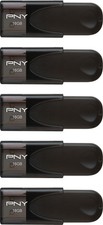 PNY - 16GB Attach 4 Type A USB 2.0 Flash Drive 5-Pack - Black picture