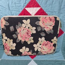 KAYOND Laptop Sleeve Case Unisex 13-14 Inch Black Floral Padded Zippered Bag picture