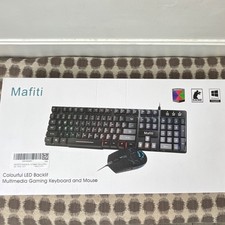 Mafiti LED Backlit Gaming Keyboard Mouse Bundle USB Wired RK101 RM101 3200 DPI picture
