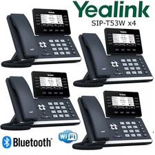 4 Pack Lot Yealink SIP-T53W Prime Business Phone T53W Entry Level Bluetooth WiFi picture