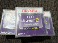 Lot of 5 Maxell LTO Ultrium 2 Data Cartridge LTO-2 tape cassette  200GB 400GB picture
