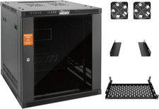 12U Wall Mount Rack Cabinet, Heavy-Duty 176 Lbs High Load Capacity, 19” Enclosed picture