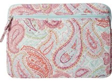 Studio C Paisley 16 Inch Laptop Sleeve Case Gray Pink Mint Green picture