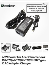 65W USB-C AC Charger US Plug 5V/9V/15V 3A, 20V/3.25A cable length: 5 ft.  picture