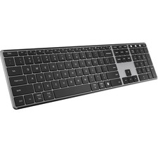 AUSDOM 2.4G Wireless Bluetooth Keyboard Full Size, Quiet Slim Multi-Device Re... picture