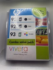 HP 92 Black HP 93 Tri-Color Ink Cartridges Combo 3 Pack Sealed Box Exp 9/2008 picture