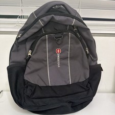 SwissGear Wenger Gray Black Backpack Travel School Daypack Multi Pocket picture