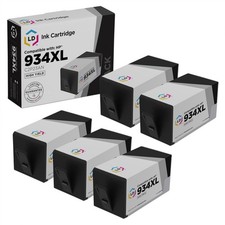 LD 5 Pack Ink Cartridge Replacement for HP 934XL C2P23AN High Yield 934XL(Black) picture