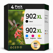 902XL Ink Cartridge(4 Pack) Replacement for Officejet Pro 6978 6968 6974 6975 picture
