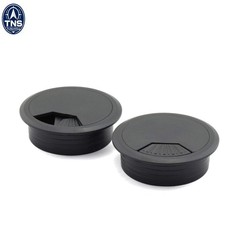 2 Pcs 2-inch Desk Cable Grommet Hole Cover Black PC Office Wire Organizer Pla... picture