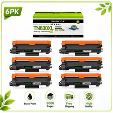 6PK TN830 TN830XL Toner Cartridge for Brother HL-L2460DWXL HL-L2465DW HL-L2467DW picture
