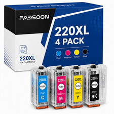 220XL 4PK BK/C/M/Y High Yield Ink Expression XP-320 XP-420 WorkForce WF-2630 picture
