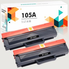 2PK Black Toner Cartridges Replacement for HP 105A W1105A (with Chip) High Yield picture