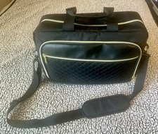 17 Inch Laptop Bag Case Computer Sleeve w/ Shoulder Strap For Travel. Gold Zips picture