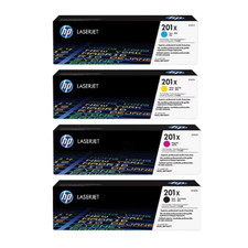 HP 201X 4 Colour High Yield Toner Set( Black, Cyan, Magneta, Yellow) Sealed Box✅ picture