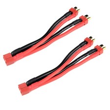 LINSYRC 2pcs T-Plug Parallel Connector 1-Female to 2-Male Adapter Splitter... picture