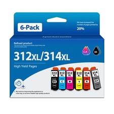 312XL 314XL 6PK BK/C/M/Y/GY/R Ink Replacement for Expression Photo HD XP-15000 picture