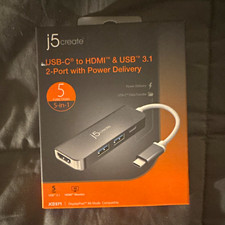 j5create JCD371 5-in-1 USB-C to HDMI + USB 3.1 2-Port PD Adapter picture