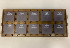 Vintage NEW Intel Pentium 166 Ceramic Gold Pin CPU A80502166 SY016 SY017 SY055 picture
