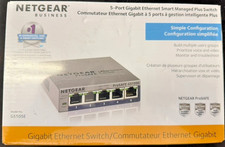 NETGEAR GS105E 5-Port Gigabit Smart Managed Plus Ethernet Switch New Sealed picture