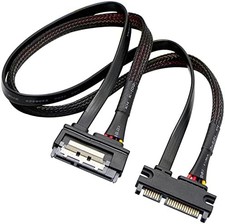 22Pin SATA Power Extension Cable,22 Pin（7+15） Sata Male to Female Data and Power picture