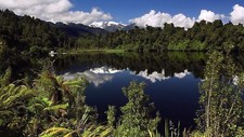 Landscape nature lake mountains new zealand Custom Gaming Mat Desk picture