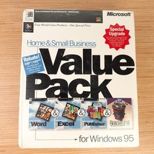 Vtg Microsoft Office Value Pack Word Excel Publisher Bookshelf 95 For Windows 95 picture