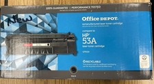 Office Depot HP 53A Q7553A Black LaserJet Toner Print Cartridge SEALED Genuine  picture