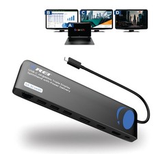 OREI USB C Docking Station Triple Monitor, SplitXtend 12-in-1 Laptop Dock picture
