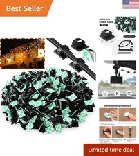 Self-Adhesive Cable Management Clips - 100 Pieces for Clean & Tidy Spaces picture