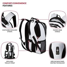 SWISSGEAR CECIL 5505 LAPTOP BACKPACK, FITS 16 INCH LAPTOP - WHITE TARPAULIN picture