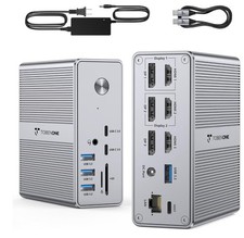 DisplayLink Docking Station 3 Monitors with 120W Power Adapter Triple/Quad 4K@60 picture