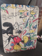 MICKEY Mouse  DONALD Duck I PAD 10 CASE Art Rocket Scribbles Crayons Numbers  picture